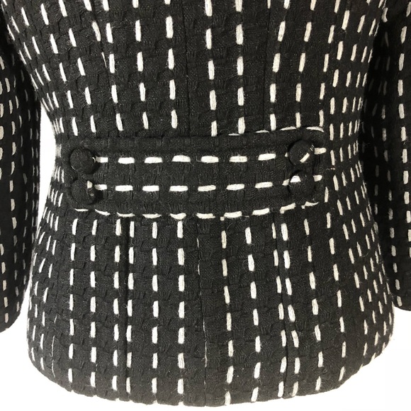 Tulle Black and Gray Crop Jacket with 3/4 Sleeves - Picture 7 of 8